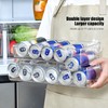 Automatic Rolling Beverage Soda Can Storage Organizer Double Layers Plastic