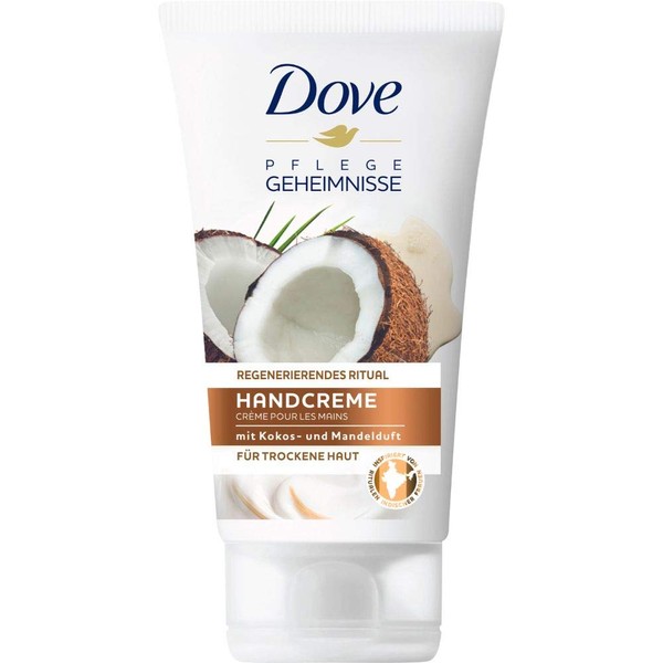 Dove Care Secrets Regenerating Ritual with Coconut and Almond Scent 75 ml Hand Cream (1 x 75 ml)