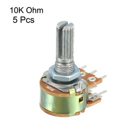uxcell WH148 10K Ohm Variable Resistors Dual Rotary Carbon Film Taper Potentiometer 5pcs