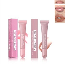 2PCS Moisturizing Natural Lip Balm (Pink & Rose Gray), Lip Balm, Peptide Lip Gloss, Powerful Moisturizing Peptide Lip Gloss, Lip Care For Dry Lips-Moisturizing and Brightening, Unisex