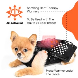 Haute Dog Warmer for Haute L'il Dog Back Brace | Air-Activated & Soothing Heat Therapy Warmers for Dog Hip Support Brace to Relieve Arthritis & Chronic Back Pain
