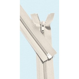 30" Light Weight Jacket Zipper ~ YKK #5 Nylon Coil Separating Zippers - 572 Lite Beige (Pack of 1 Zipper)