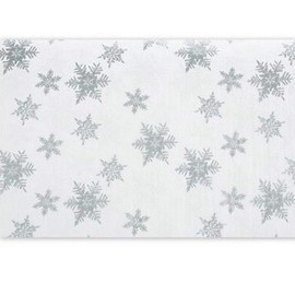 Silver Pearl Snowflakes Tissue Paper - 20in. x 30in. (24 Sheets)