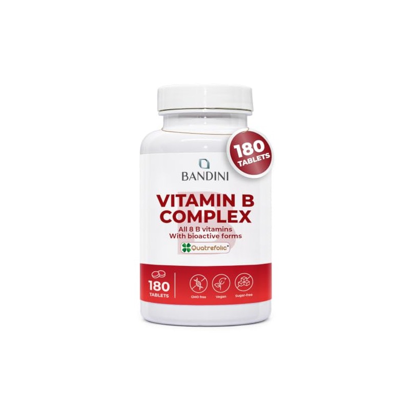 Bandini® High Dose Vitamin B Complex | 180 Vegan Tablets