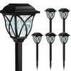 GIGALUMI Solar Lights Outdoor Waterproof, 6 Pack LED Solar Garden