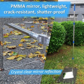 Under Vehicle Inspection Security Mirror – Large Under Car Search Mirror with 65 Inch Long Extendable Poles for Security Check on Checkpoints, Airports, Hotels, Clubs, Police Sheriff and Milita Base.