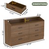 Gyfimoie 6 Drawer Dresser for Bedroom with Charging Station, Dresser