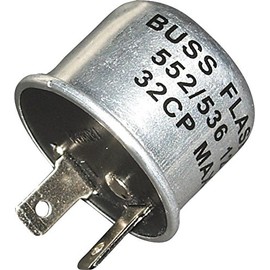 Bussmann 552 - Buss Flasher (Pack of 1) - Cooper Bussmann - 12V DC - Silver - Two-prong, Non-grounded - Type A - Automotive Signaling Flasher