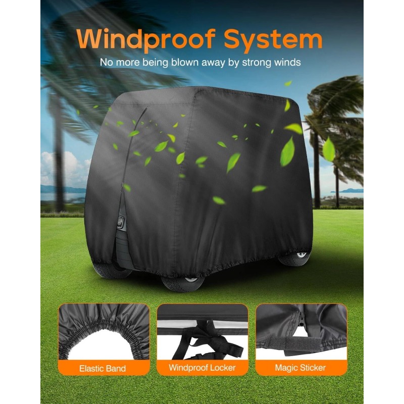 GOODFITMENT Heavy Duty Golf Cart Cover 4 Passenger Seat Waterproof