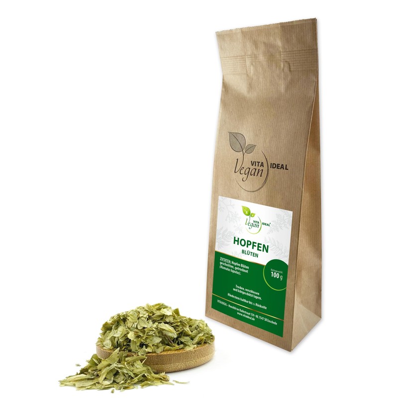 VITAIDEAL Vegan Hop Flowers Cut "Spar-POTT" (Humulus Lupulus) 2 x