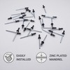 SKIR'CO Pack of 500 Painted Blind Rivets 3.2 x 8