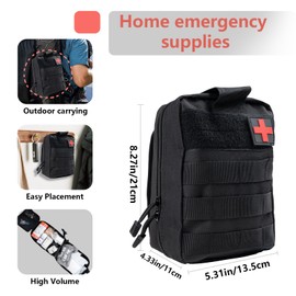RooRuns (363 Pieces Set) First Aid Kit Survival Kit Outdoor Gear Emergency Kits Trauma Bag for Camping Boat Hunting Hiking Home Car Earthquake and Adventures