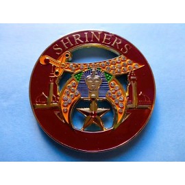 Shriners  Cut Out   High Quality with white Stones Car Emblem