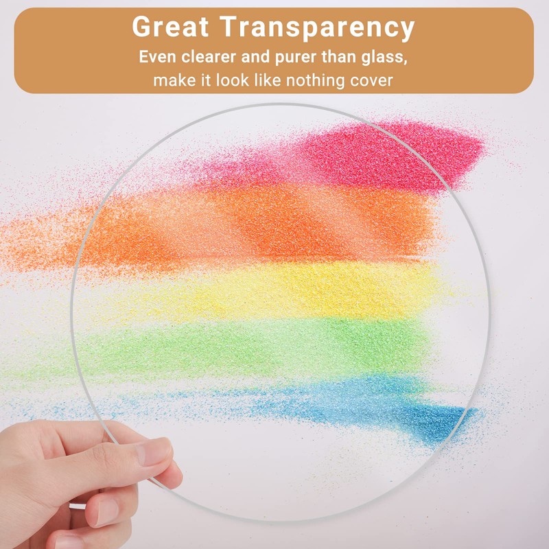 Enoin Round Clear Acrylic Sheets - 6" Acrylic Circles Plexiglass