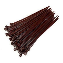 Cable Ties 160 mm x 2.5 mm Nylon Universal Ties Brown Pack of 100