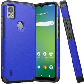 HRWireless Compatible for Cricket Icon 5 (5th Version), At&t Motivate 4 (4th Version) Case Cover, Tough Ultra Strong Hybrid [Shockproof] Dual-Layer Original Minimalistic Design for Protection