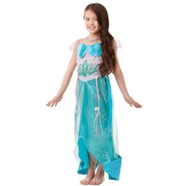 Girls Deluxe Little Mermaid Princess Book Day Week Fancy Dress Costume Outfit (3-4 Years) Blue