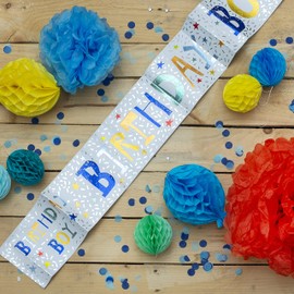 Birthday Boy Recyclable Paper Banner - 2.6m