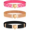 Hamry 3 Pieces Girl Belts Kids Toddler Belt Elastic Stretch