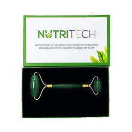 Rodillo facial de Jade de la India,ideal para dar masaje a la piel para incrementar la circulacion del rostro y cuello