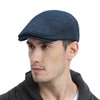 FEINION - Gorro plano de mezcla de lana para hombre,
