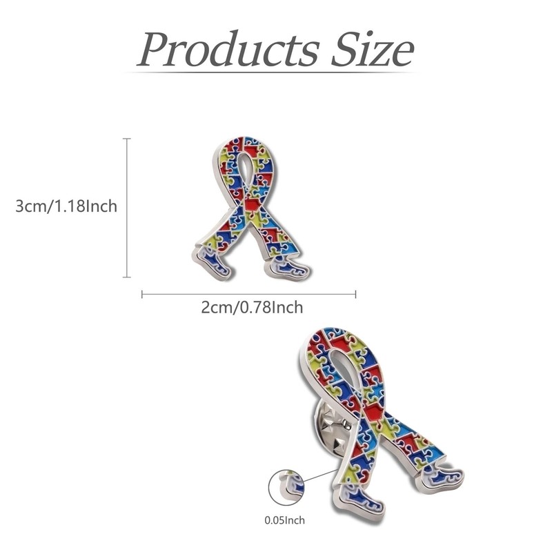 YYDSPin Pack of 12 Autism Awareness Ribbon Walking Lapel Pins