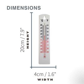 Indoor and Outdoor Thermometer - Measures Celsius and Fahrenheit, Reliable Measurements and Easy to Install, Home, Garden, Greenhouse Thermometer, Lightweight and Easy to Read (1)