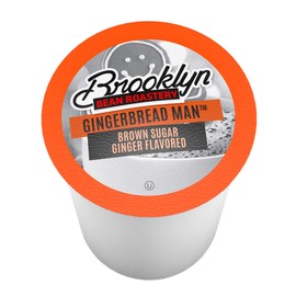 Brooklyn Beans Gingerbread Man Coffee Pods - Compatible with Keurig K Cup Brewers Including 2.0 Machines, 40 Count, Festive Gingerbread Flavored Coffee