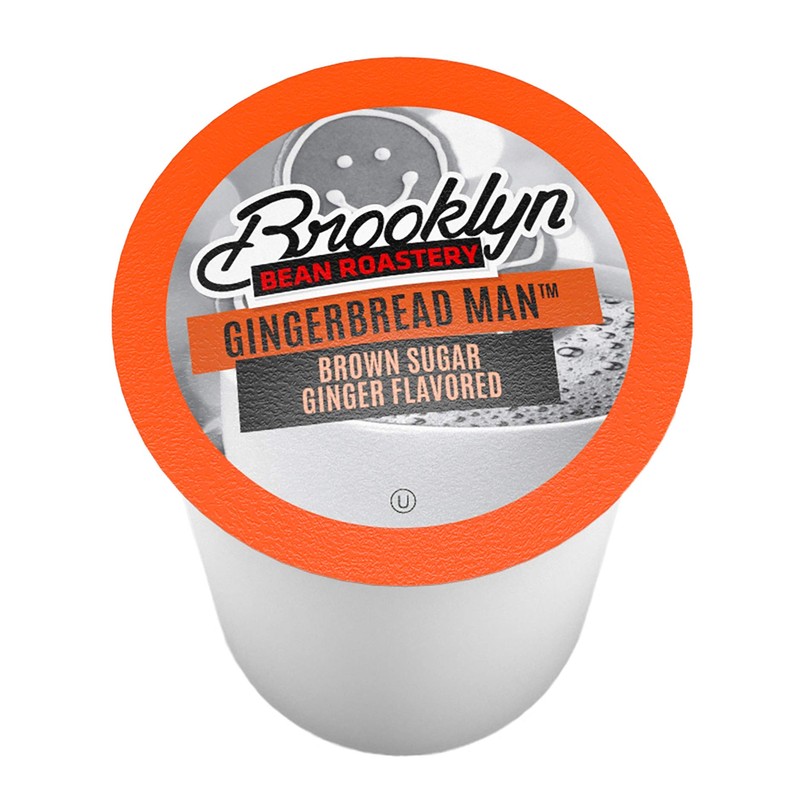 Brooklyn Beans Gingerbread Man Coffee Pods - Compatible with Keurig