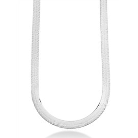 Miabella Solid 925 Sterling Silver Italian 10mm Wide Herringbone Chain Necklace for Women Men | Made in Italy, Sterling Silver, No Gemstone