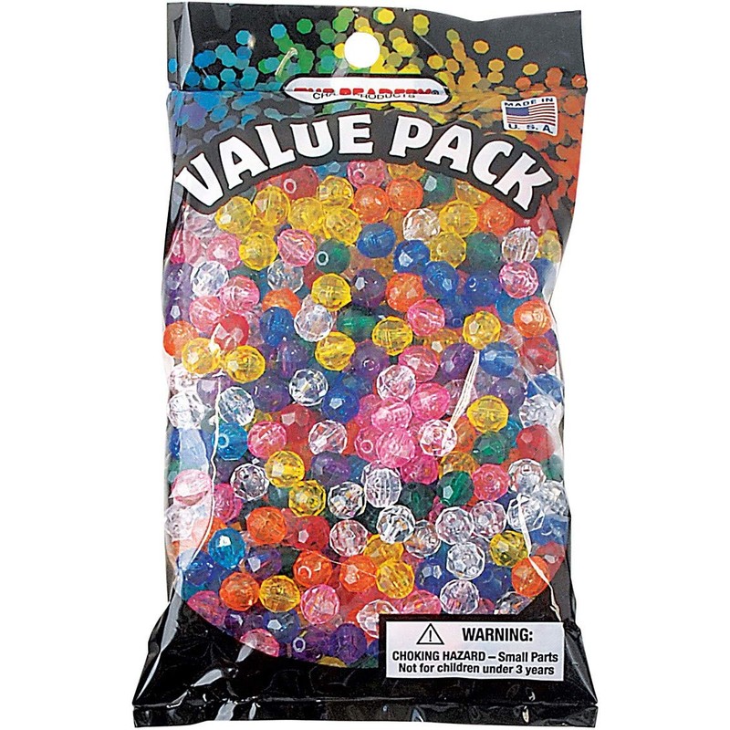 The Beadery 8mm Faceted Bead, 900-Piece, Multi, Small