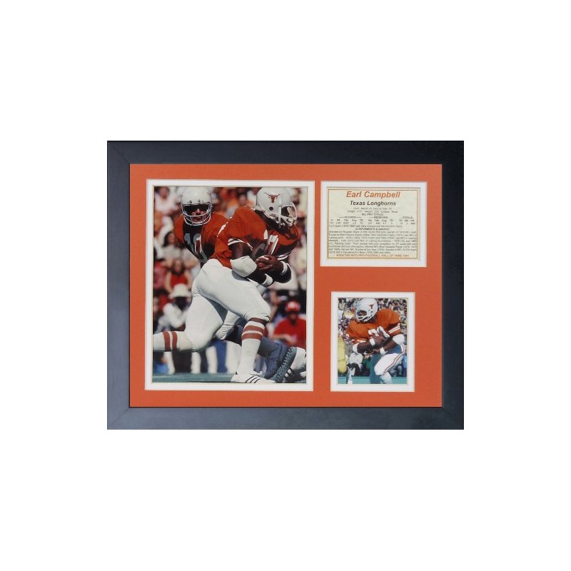 Legends Never Die "Earl Campbell Texas Longhorns Framed Photo Collage,