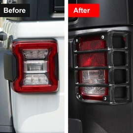 ETL INDUSTRIES Tail Light Guard Cover for Rear Taillights Compatible with 2007-2018 Jeep Wrangler JK JKU