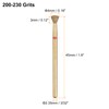 HARFINGTON 8pcs 200-230 Grits Diamond Grinding Bit 4mm Inverted Cone