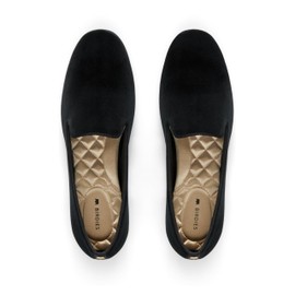 Birdies Women's Starling, Slip-On Flats, Comfortable Casual Dressy Shoes, Black Velvet, 10