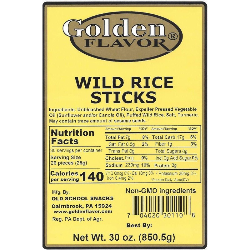 Golden Flavor - Wild Rice Sticks - 30 ounce bag
