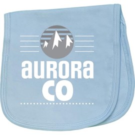 inktastic Aurora Colorado Vacation Travel Baby Burp Cloth Light Blue 44fb5