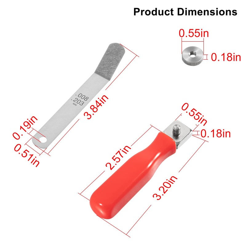 yourour A308 Offset Valve Tappet Gauge Set, 11-Blades Feeler Gauge/Feeler