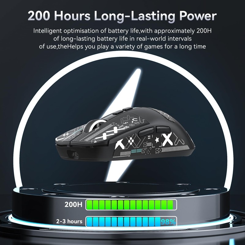 ATTACK SHARK X6 Lightweight Wireless Gaming Mouse with RGB Backlight