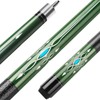Winucue Billiard Cues Stick, 58" Pool Cues Canadian Maple Wood Leather Pattern Grip 18 19 20 21 oz Pool Cue Stick for Bar House Pool Table Sports (Green 19oz)