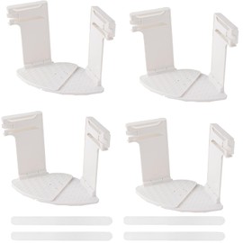 Senshuomy 4 pcs Bed Sheet Clips, Bed Sheet Holder With Lock Strips (White)