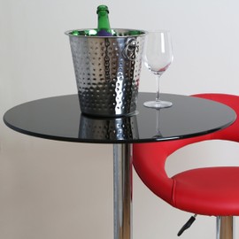 Premier Housewares Champagne Bucket - Hammered Stainless Steel, H21 x W22 x D22cm