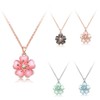 IUHA Cherry Blossom Necklace, Cherry Blossoms, Mini Size, Glass Metal,