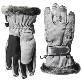 Ziener Girls' LIM GIRLS Junior Ski Gloves / Winter Sports, Metallic Silver, Silver (Metallic Silver), 4.5