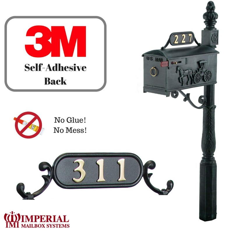 Self-Adhesive 2" Inch Imperial Brass Mailbox Number #8