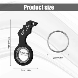 Keychain Spinner Fidget Toy with Key Ring, Funny Finger Spinning Key Chain Portable Key Holder Toys for Teens Adults Men Women Finger Exercising (Black)