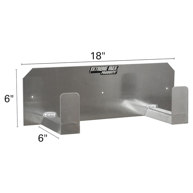 Extreme Max 5001.6029 Dual Helmet Hanger Aluminum Storage Rack Organizer