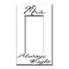 Art Plates - Single Gang Rocker OVERSIZE Switch Plate -