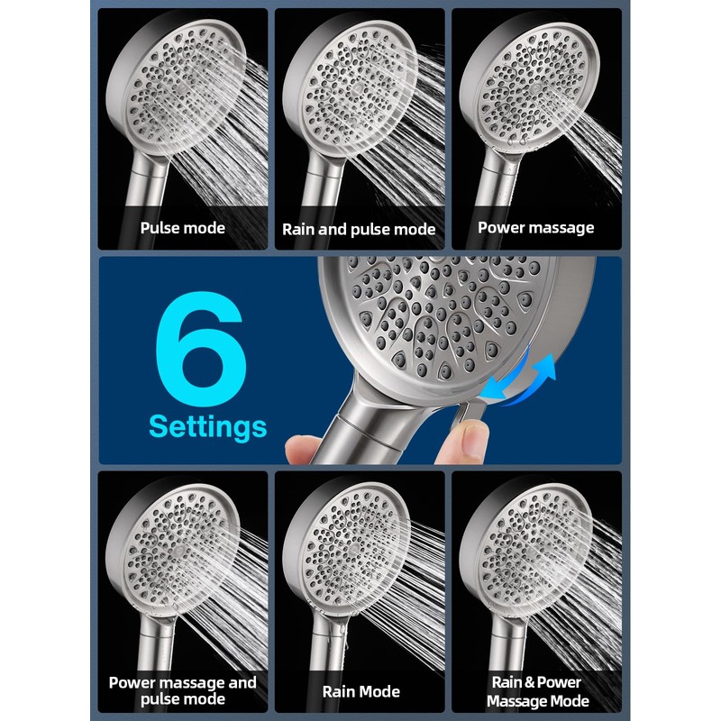 Cobbe Handheld Filtered Shower Head - Filters >99% Chlorine -