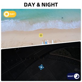 Nighttime Reflective Drone Landing Pad, 20in Double Sided Fast-fold Waterproof Landing Pad Weighted for DJI Neo/Flip/Mini 5 Pro/Mini 4k/Mini 4 Pro/Avata 2/Mavic 4/Air 3s